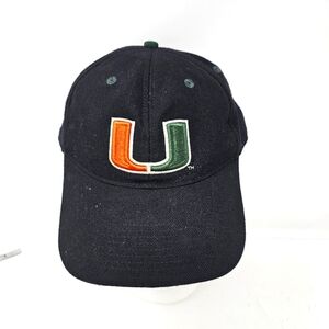 Vintage 90's University of Miami Hurricanes Team Edition 100% Wool Fitted 7 5/8.